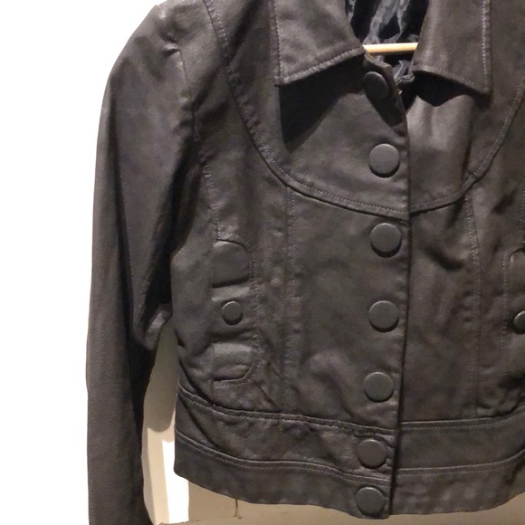 Chocolate colored and flawless leather jacket. SzM - Picture 3 of 7